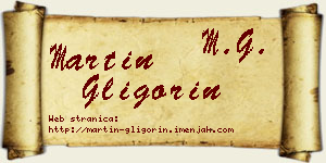 Martin Gligorin vizit kartica